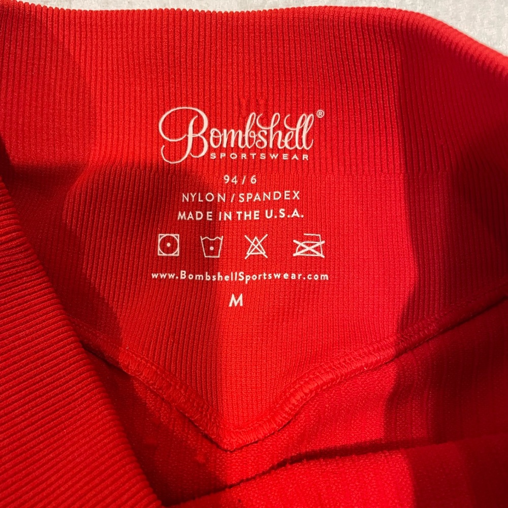 Bombshell Sportswear pop seamless leggings -fire red